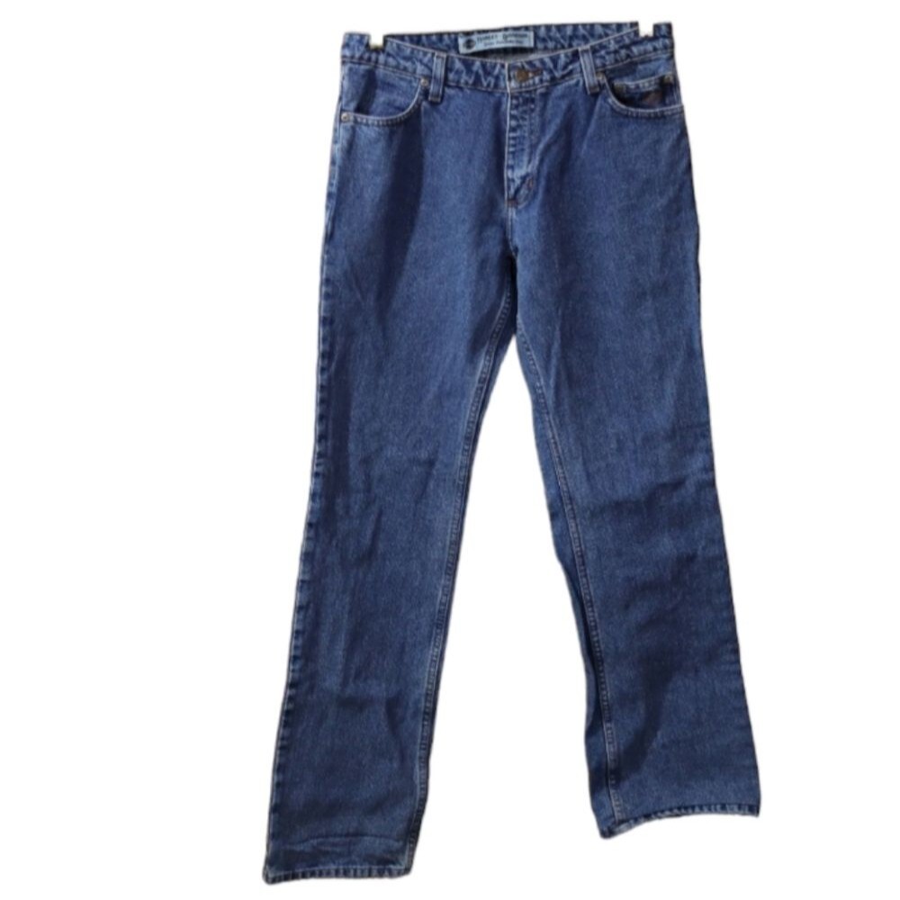 Harley Davidson Denim Blue Jean's Boot Cut 8 Long